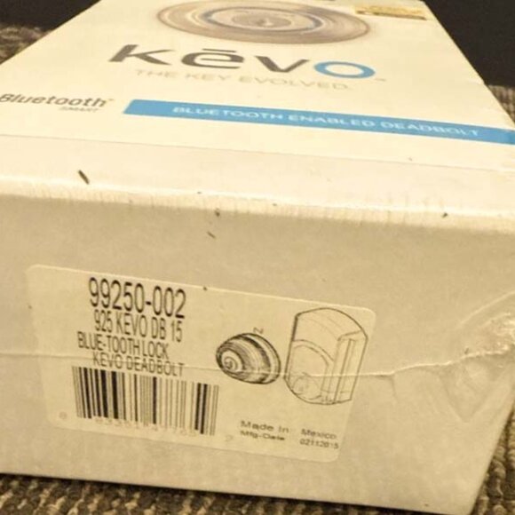 Kwikset Kevo 99250-002 Satin Nickel Smart Lock Deadbolt Bluetooth Touch-to-Open - Picture 5 of 5